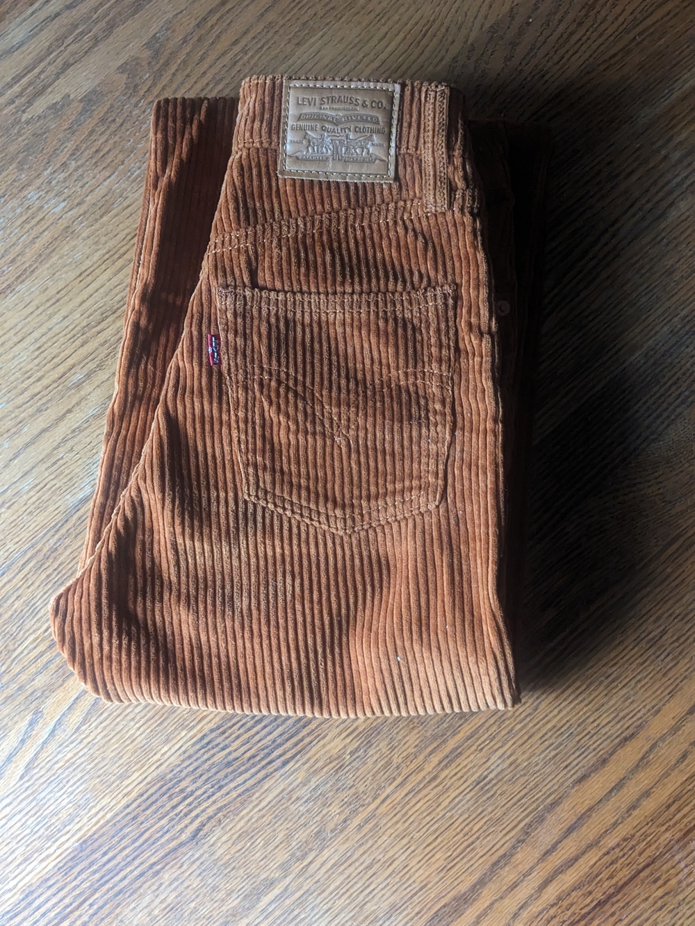 Levi's Ribcage Wide Leg Corduroy Jeans - Orange Brown